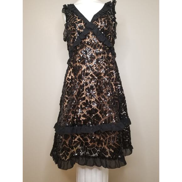 Michael Kors Ruffle-Trimmed Dress Sz Smzll - Picture 7 of 11